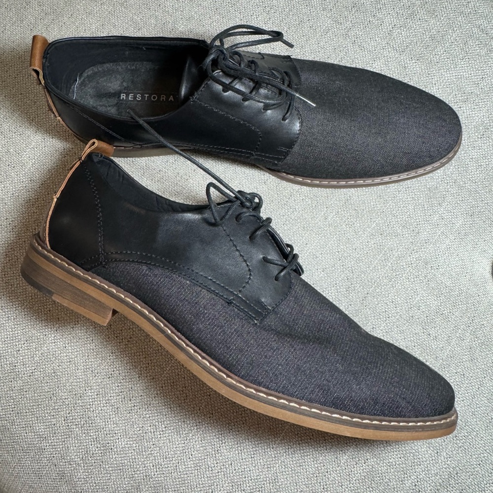 Black Dress Shoes Restoration Hayes Lace Up Mens Size 12 New